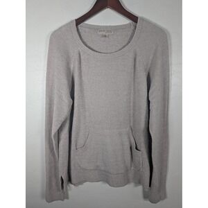Barefoot Dreams Sweater Womens 2X Gray CozyChic Lite Pullover Pocket Lounge Soft